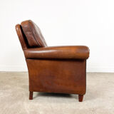 Vintage sheep leather armchair Heijingen