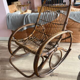 Vintage rattan rocking chair
