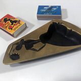 Cendrier vintage • gitanes • cuivre massif • max ponty • 1950-1960