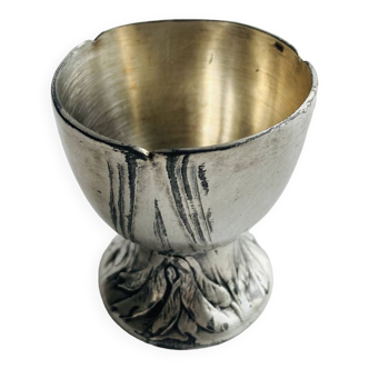 Silver metal egg cup