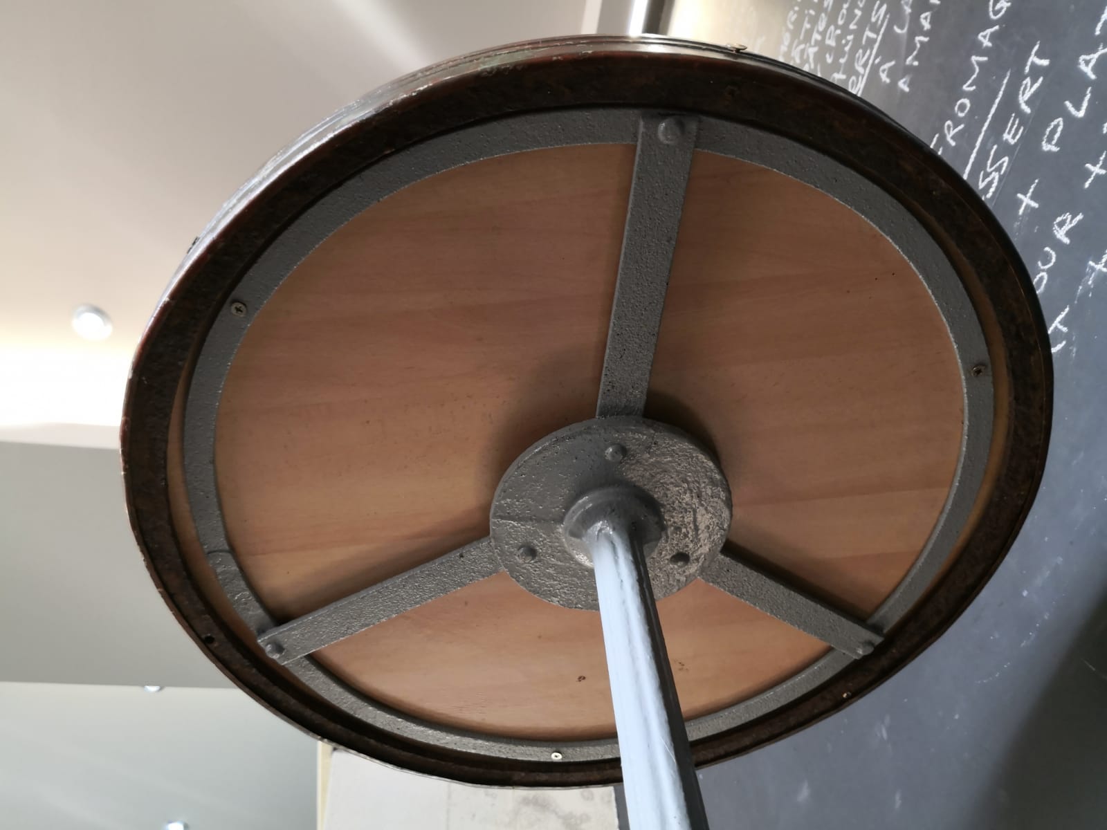 coffee table, vintage bistro pedestal table