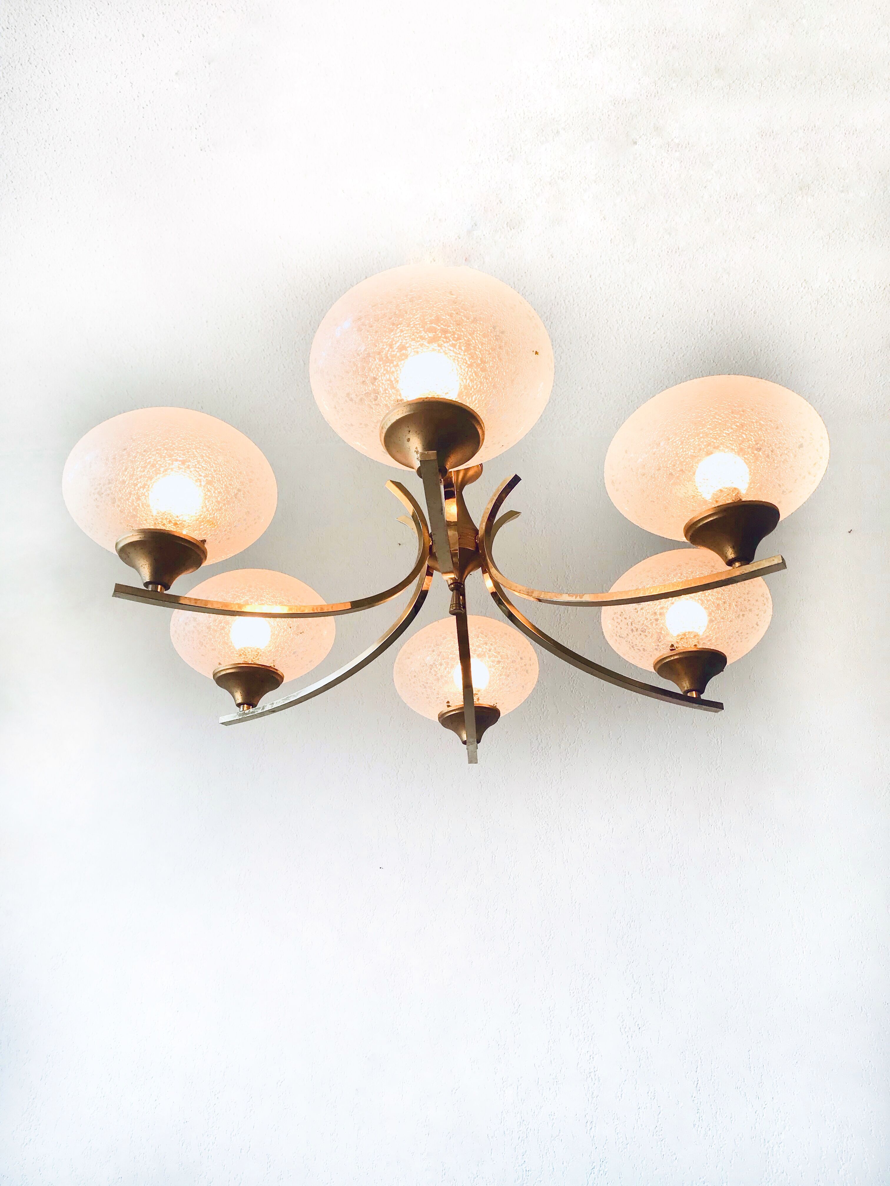 Lustre art déco 6 feux