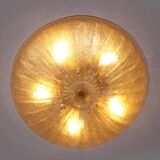 Italian Murano glass ceiling lamp with gold details