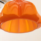 Suspension vintage en verre orange par Peill et Putzler 1960