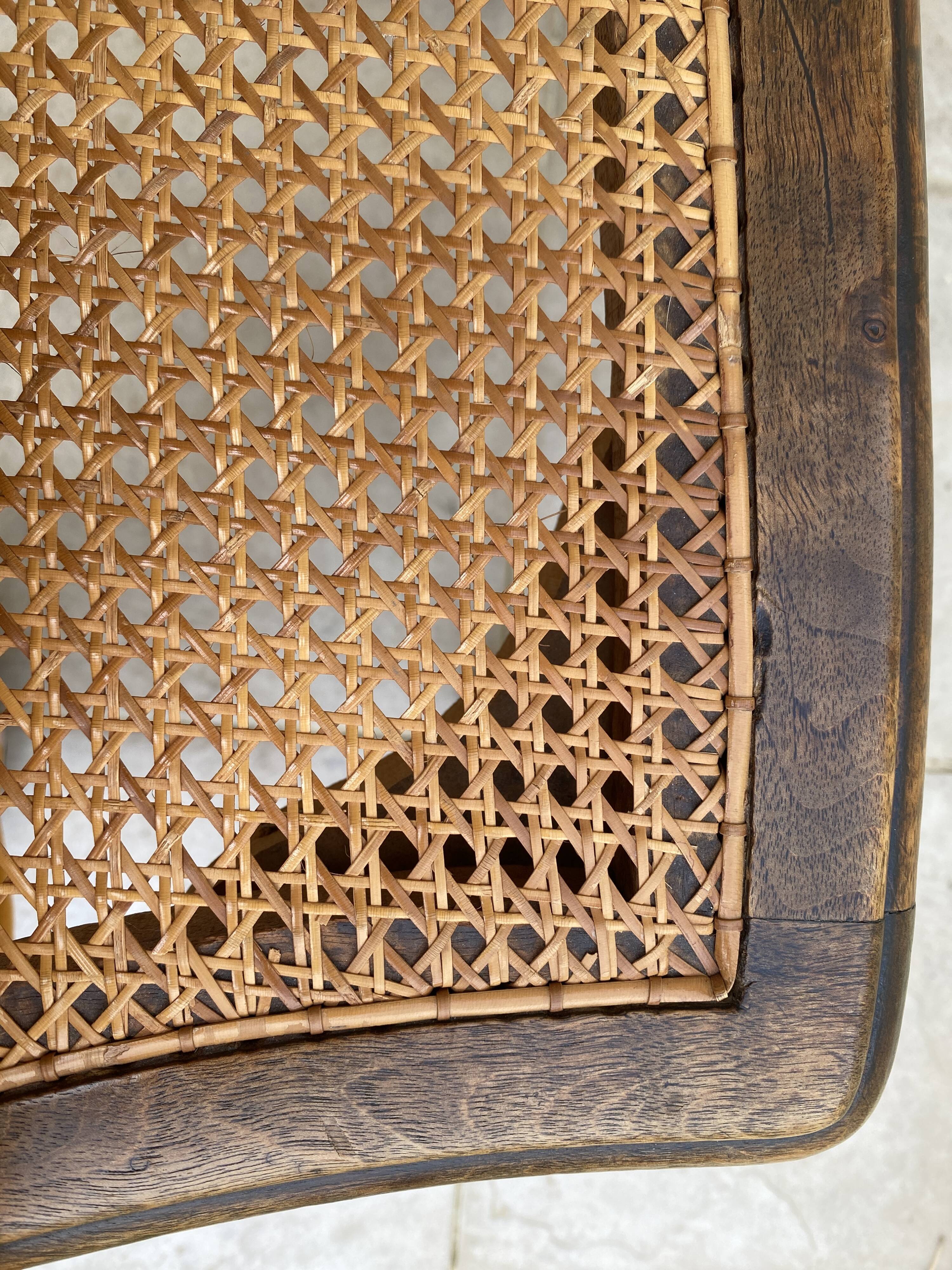 Chairs canned carved backrest