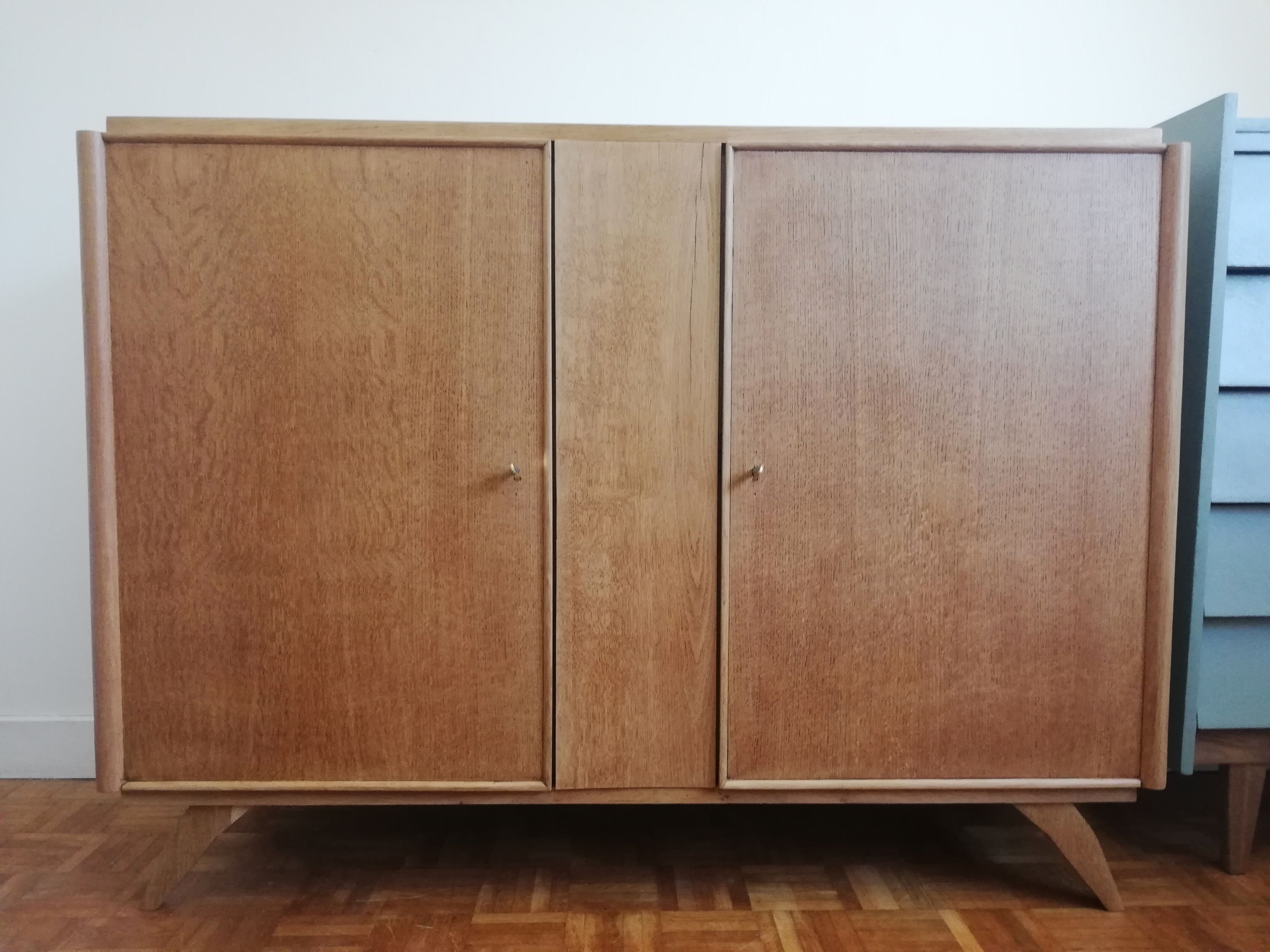 Buffet in solid oak, 50s