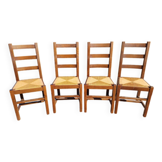 4 chaises paillées