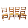4 chaises paillées