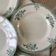 Set of 6 flat plates terre de fer saint-amand xixth