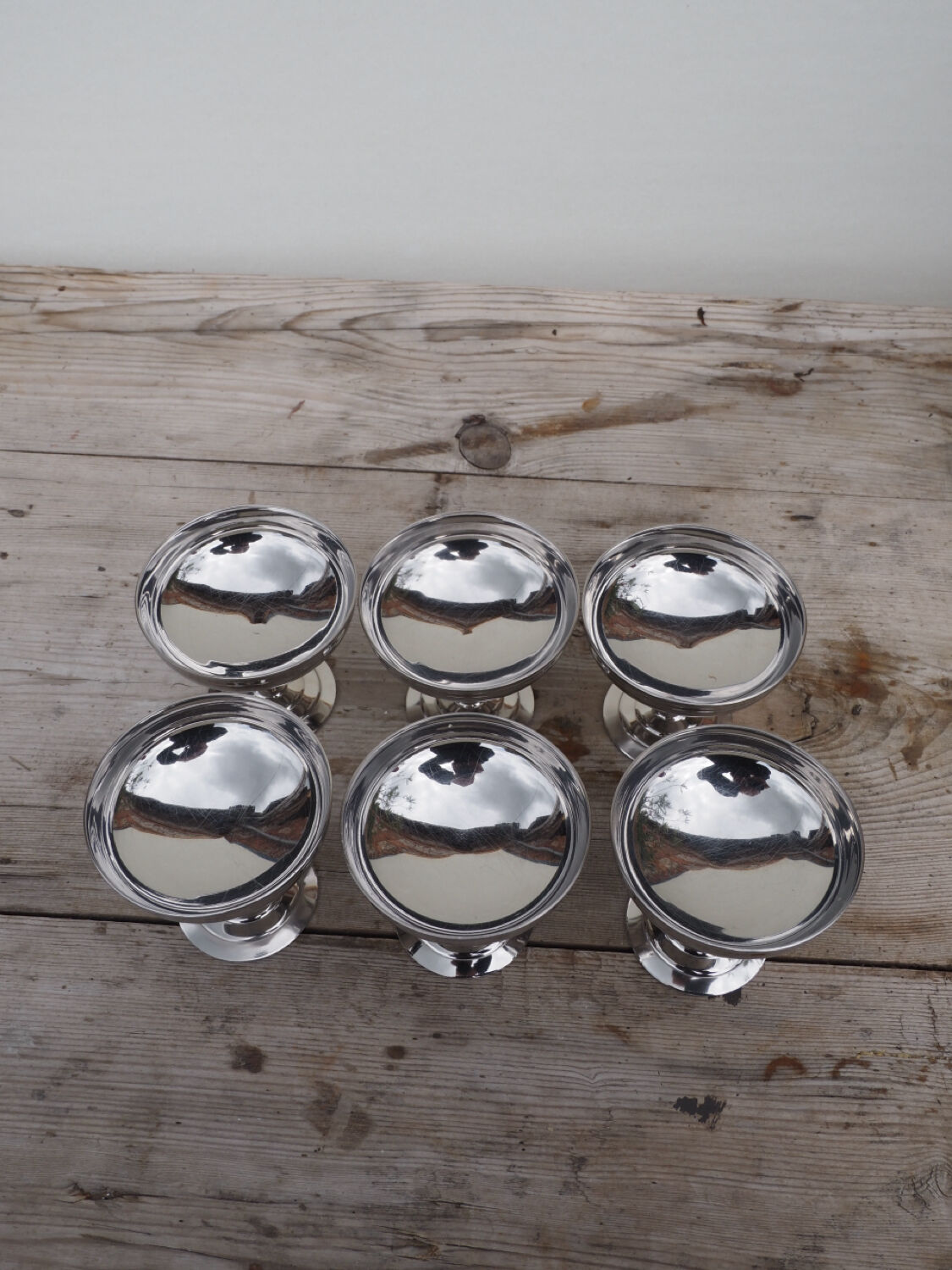 6 Coupes à glace en inox Letang Remy