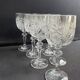 10 Bohemian cut crystal wine glasses