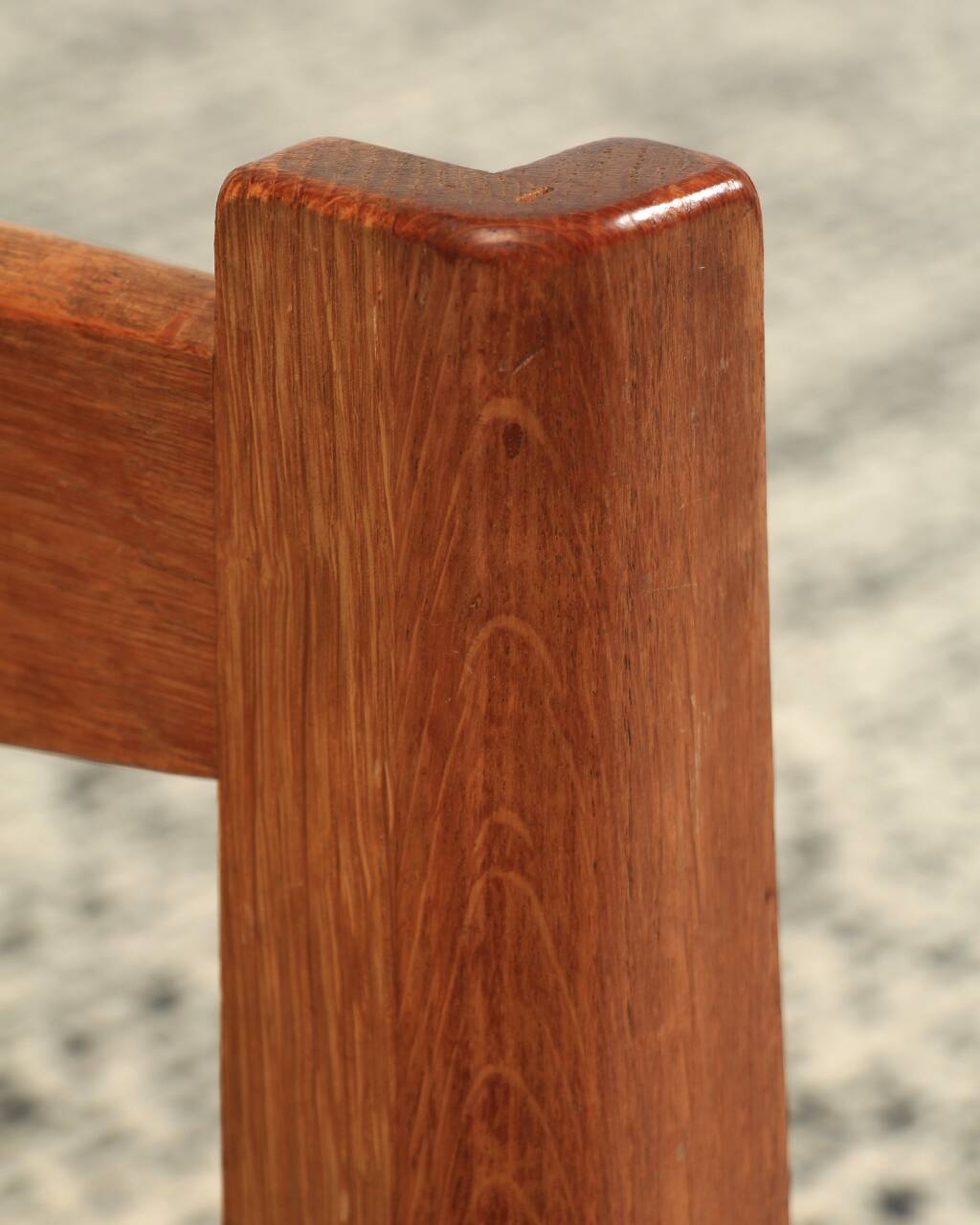 Oak bed with 3 Saint-Sabin chests 1950