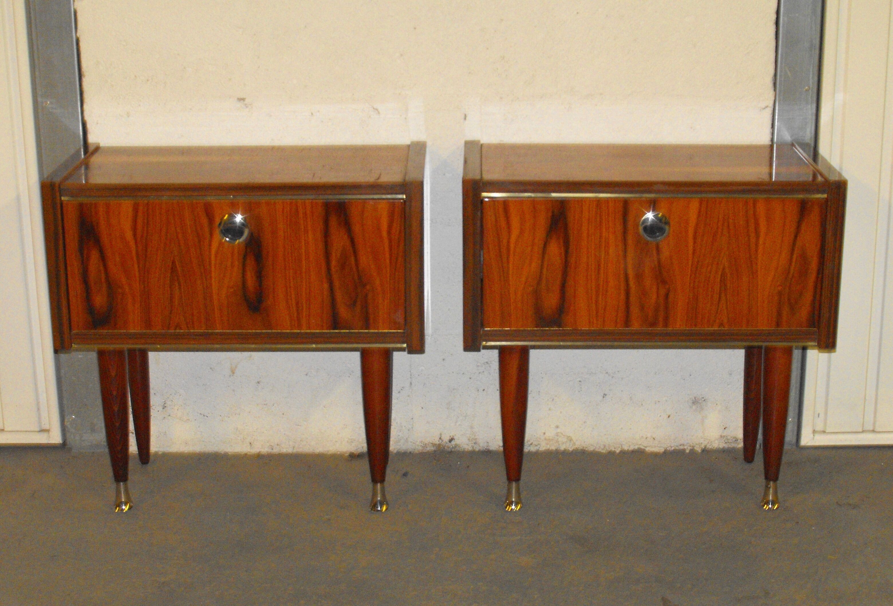 Pair of bedside 50s-60s.