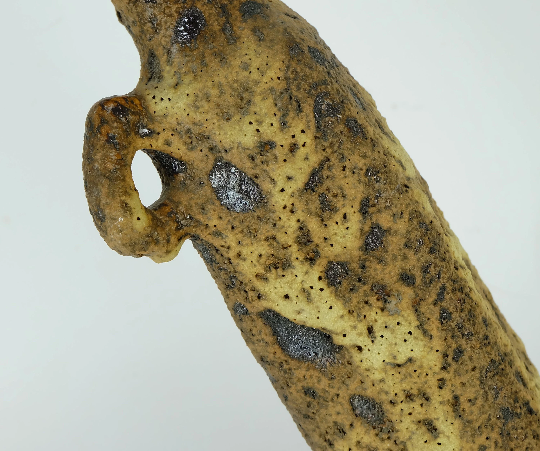 Vase marius van woerden vest pottery netherlands brown and beige fat lava glaze