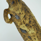 Vase marius van woerden vest pottery netherlands brown and beige fat lava glaze