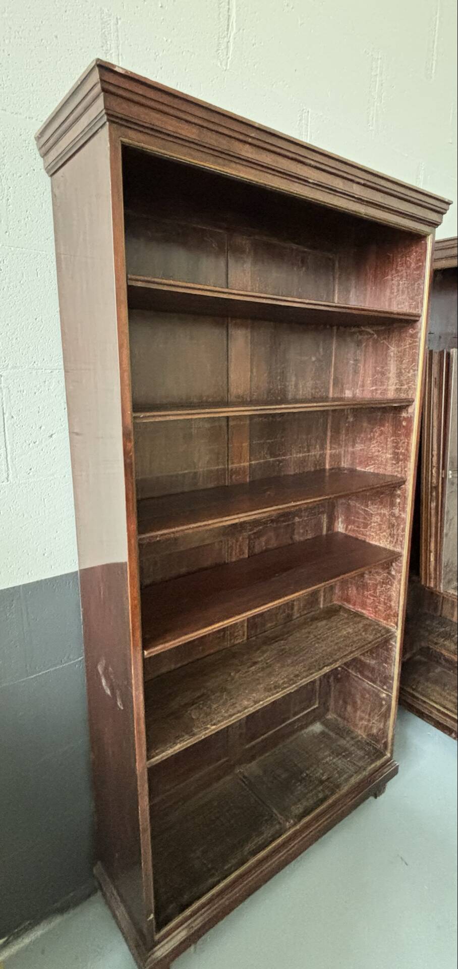 Large authentic English mahogany library