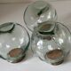 Set of 3 vintage glass candy jars from the 60s and 70s