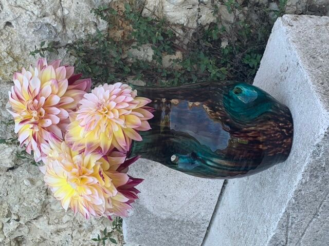 Signed accolay vase and numbered design and vintage