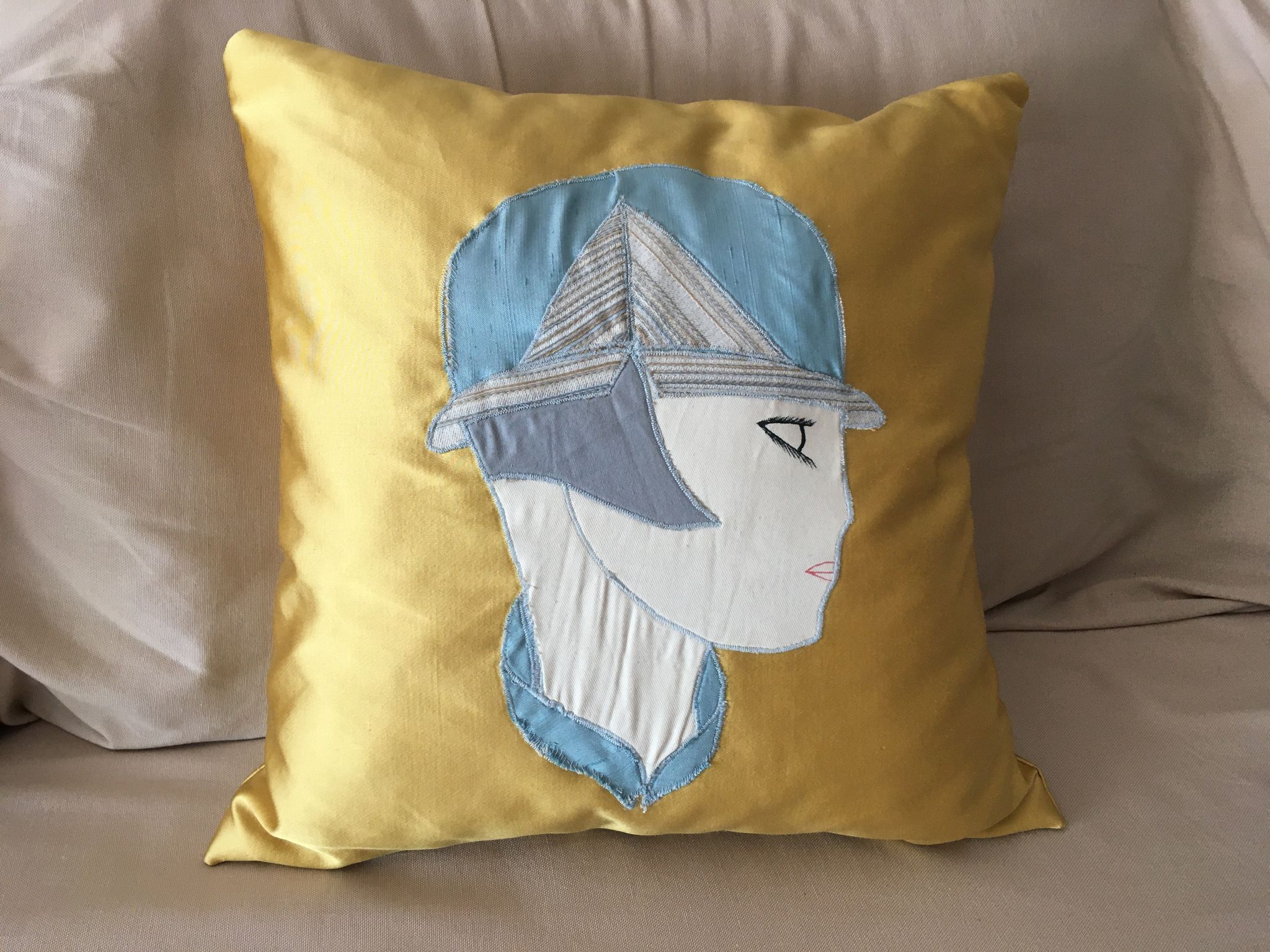 Gold Art Deco cushion