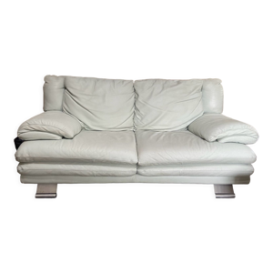 Canapé en cuir blanc