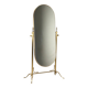 Brass vanity mirror with adjustable tilt