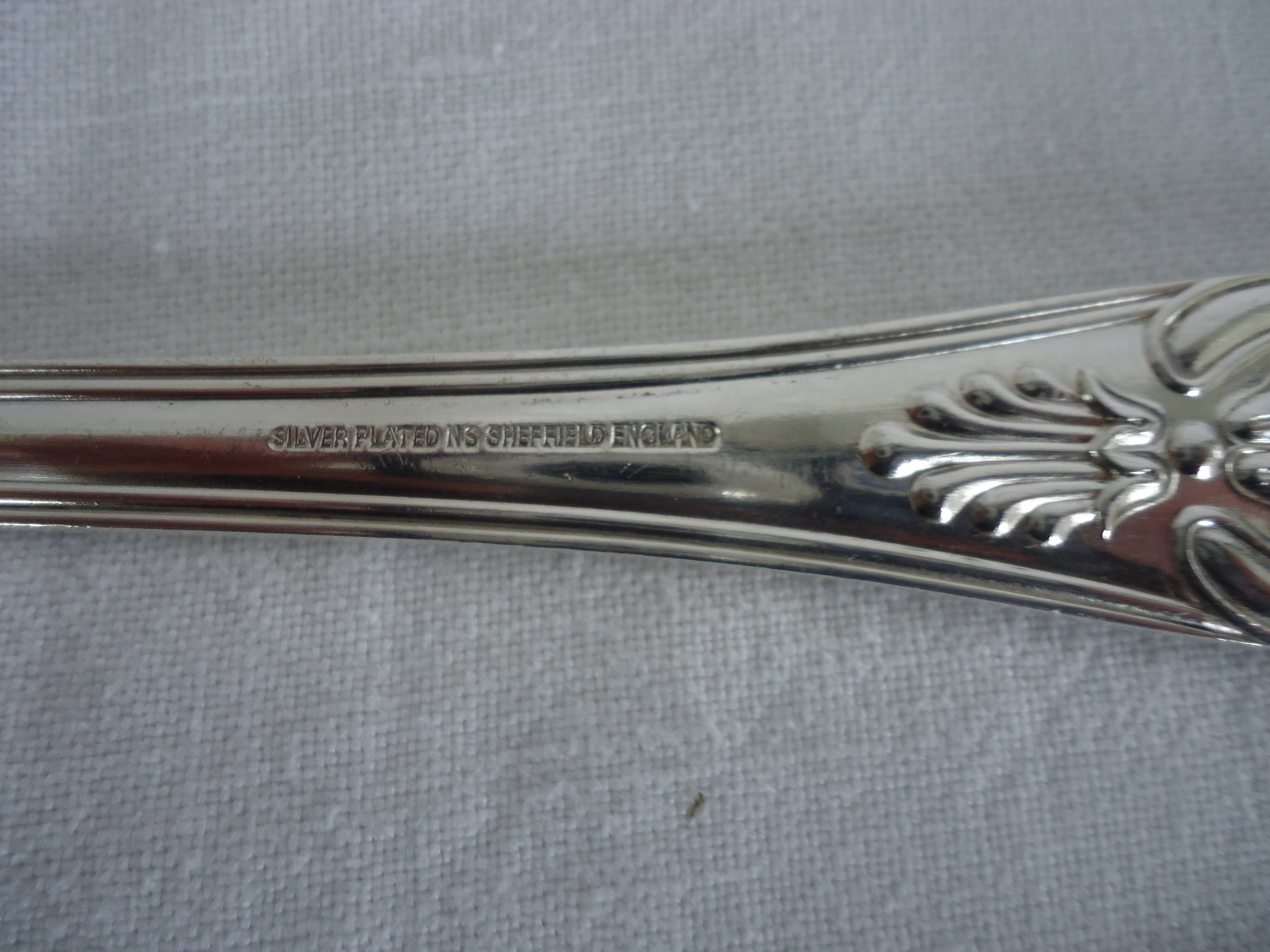 Paire de couverts de service, plaqué argent sheffield england