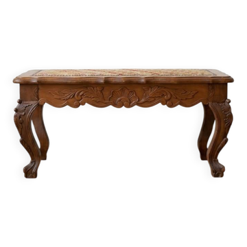 Louis XV curved wooden chest of drawers