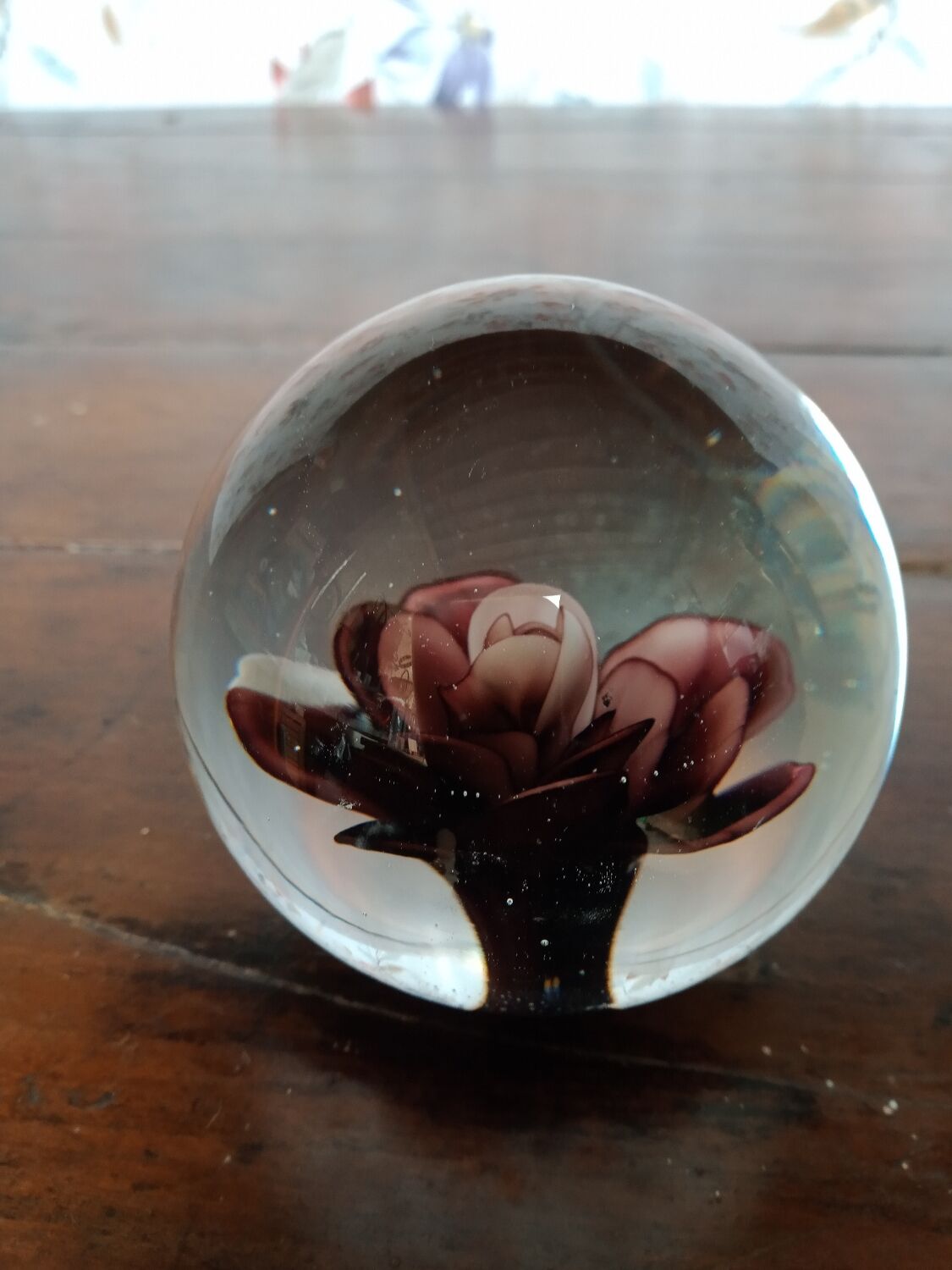 Purple flower sulphide paper press