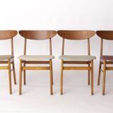 Set of 4 Danish Teak Dining Chairs by Farstrup Møbler – 1960s, Upholstered
