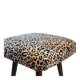 Vintage leopard velvet stool from the 20th century, Europe, 1960s