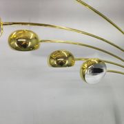 Danish Arc Floor Lamp by Bilka Brass Marble, 1970s