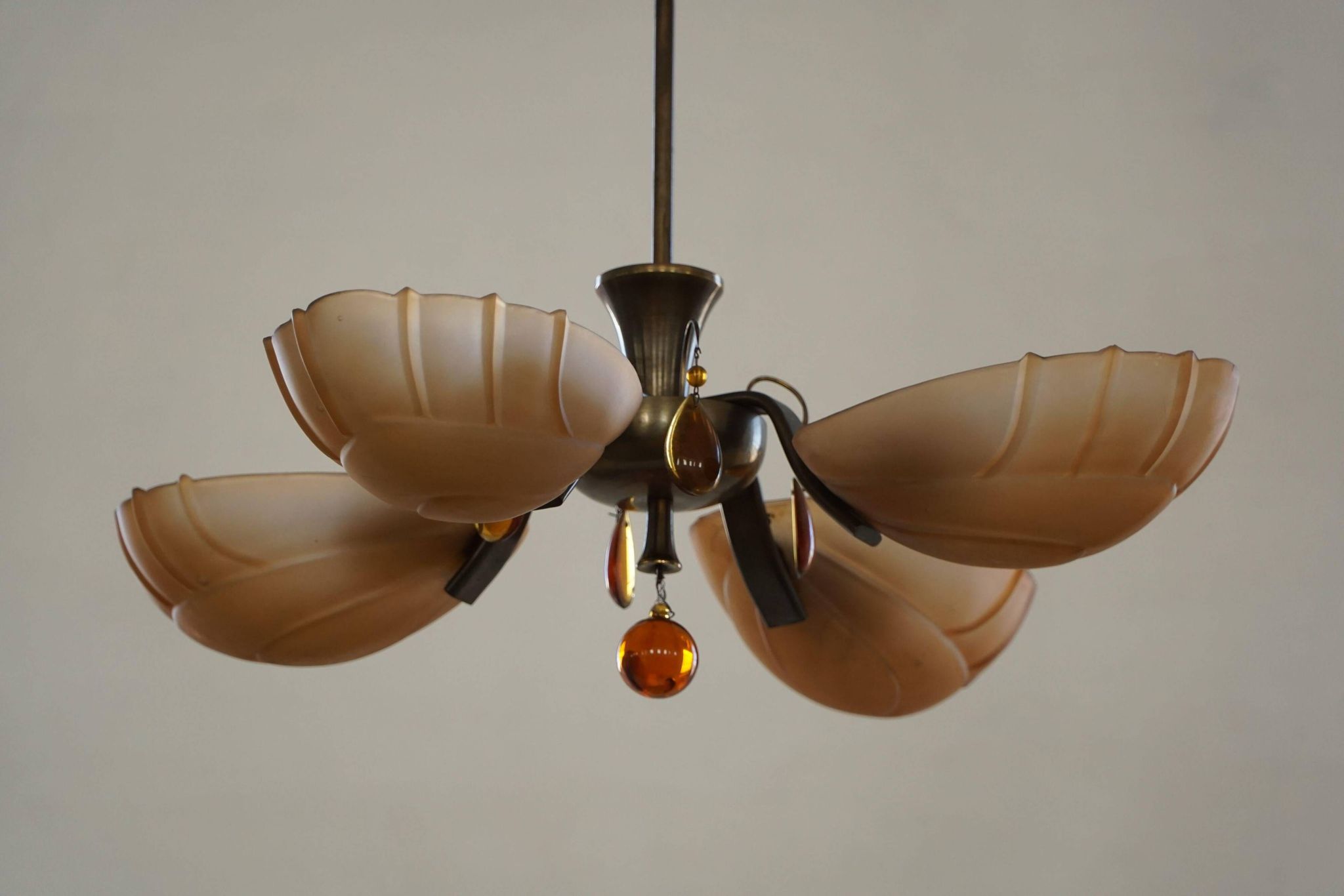 Art Deco chandelier by Paavo Tynell for Taito Oy, Finland, 1930s