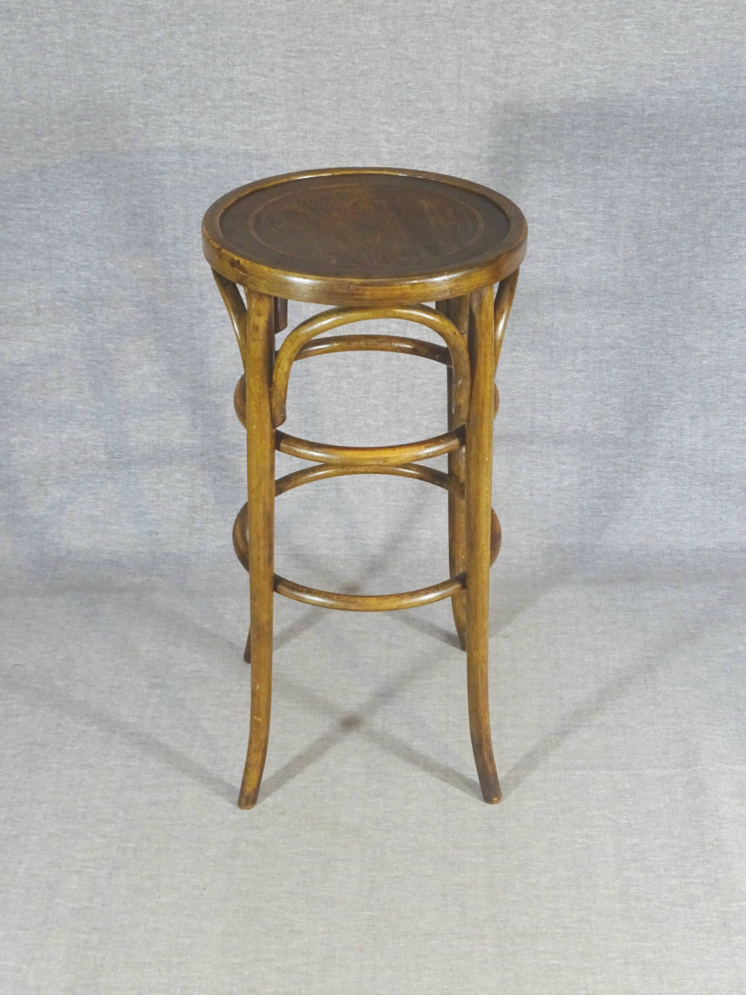 Bistro stool by Baumann No. 96 - 1930 - Art Nouveau seat -
