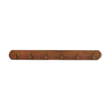 Coat rack in teak and brass. Denmark 1970-80s