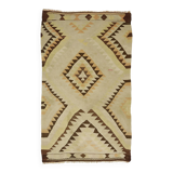 Turkish Anatolian Handmade Vintage Area Rug 246 cm x 147 cm