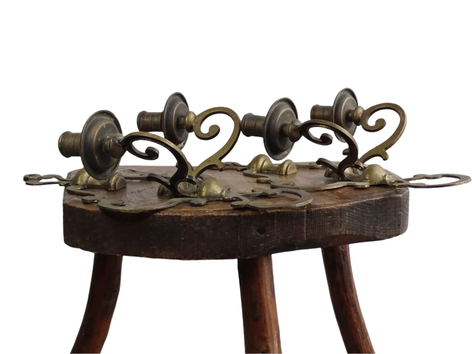 Paire d'appliques murales vintage en laiton