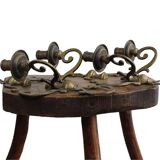 Paire d'appliques murales vintage en laiton