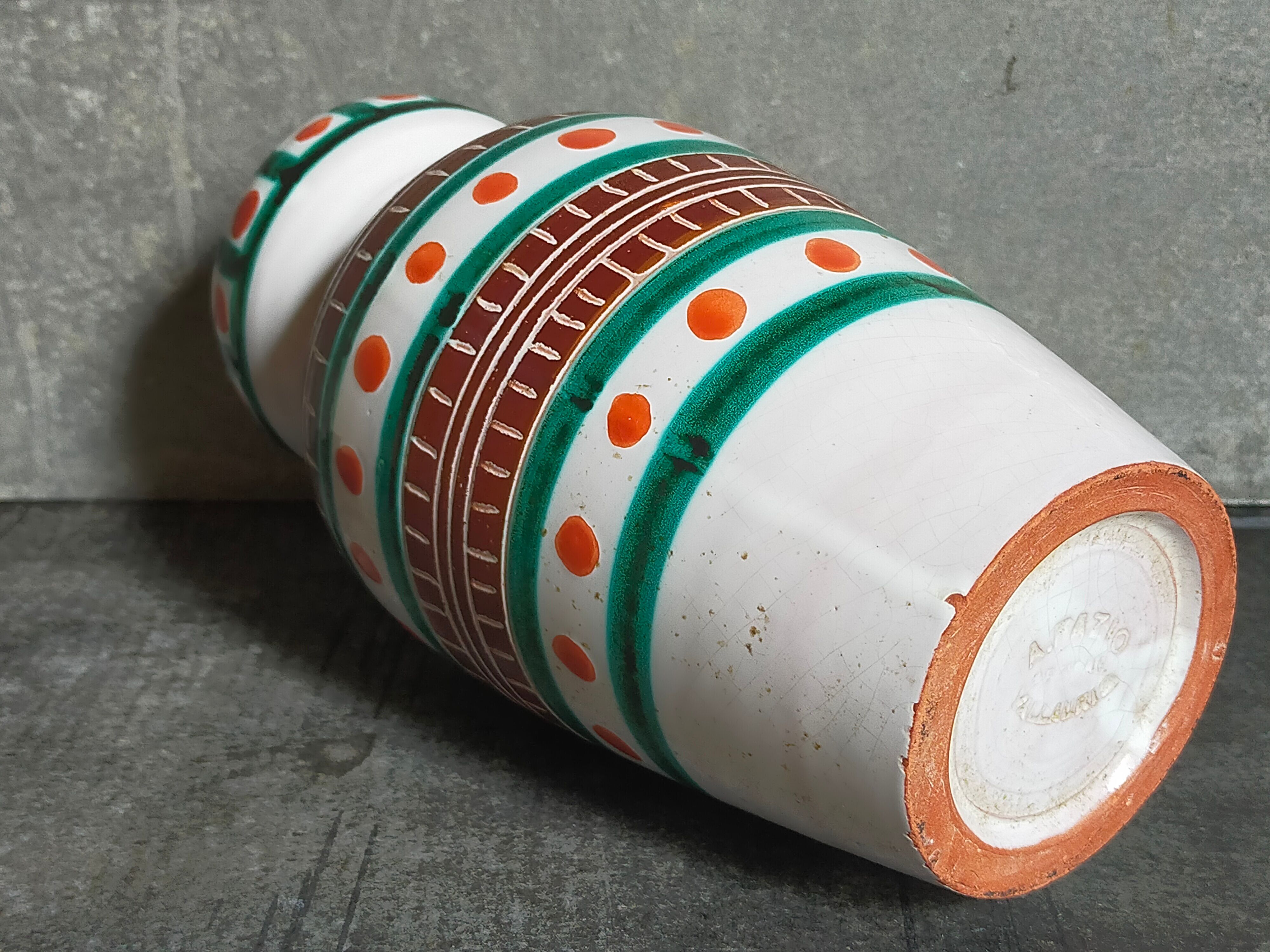 Vintage ceramic vase A. Fazio Vallauris 50s