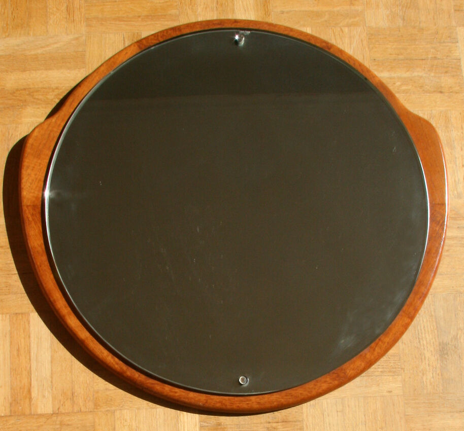 Fins teak mirror 1960s  51x48cm
