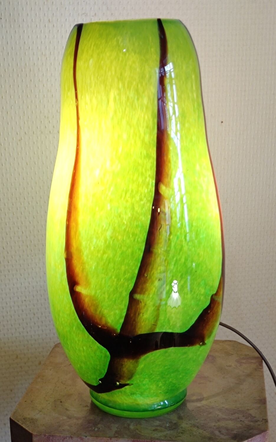 Old glass lamp Murano Italy signed F.Silviy