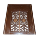 Pair of cast iron door grilles with its coat