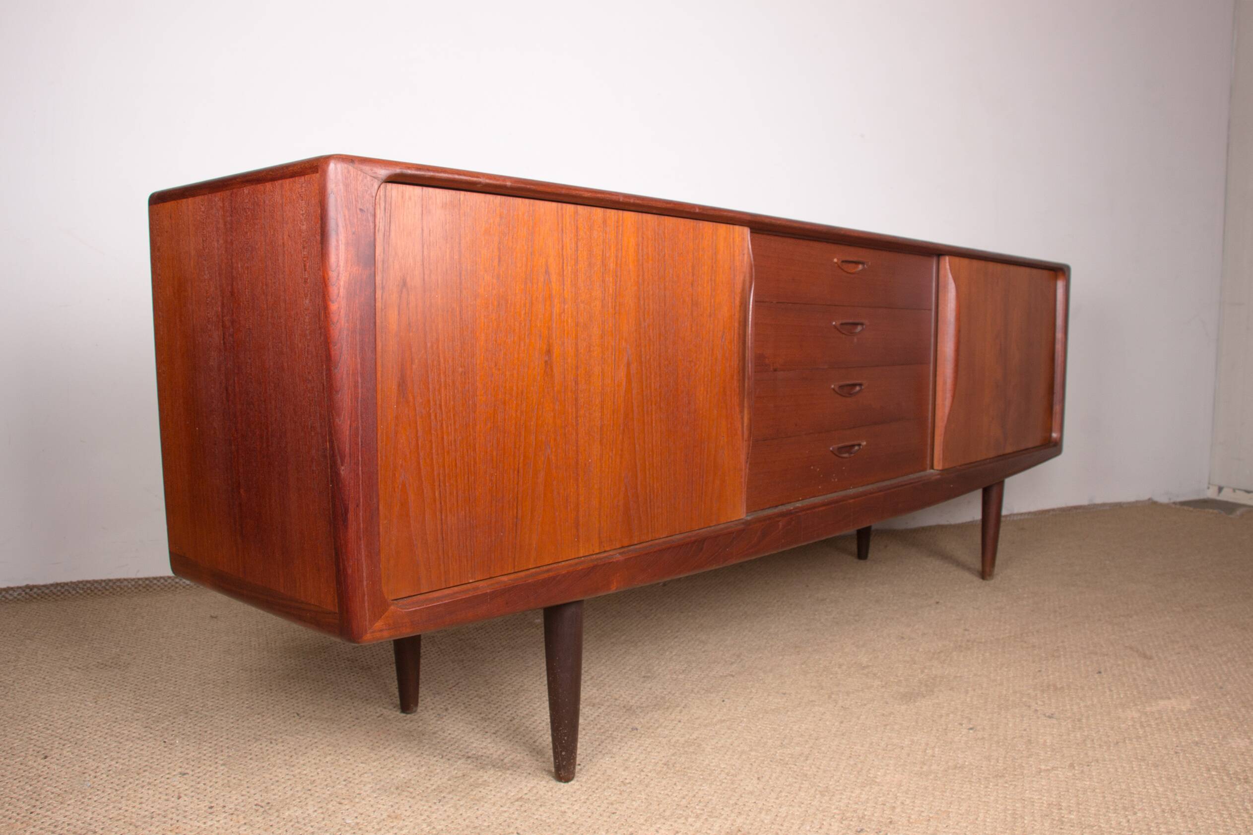 Enfilade Danoise en Teck par Henry Walter Klein pour Bramin 1960.
