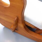 Brutalist rocking chair "sled" vintage