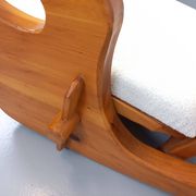 Brutalist rocking chair "sled" vintage