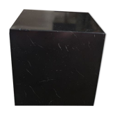 Paper press bookends cube black marble - 1970s
