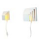 Geometric Square Layered Wall Lamps By Unknown Designer, The Netherlands 1960S