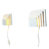 Geometric Square Layered Wall Lamps By Unknown Designer, The Netherlands 1960S