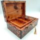 Jewelry box in fully inlaid thuja wood (mother-of-pearl and acacia)