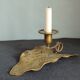 Antique bronze ivy leaf candle holder