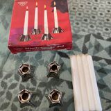 Set of 4 Minileuchter candlesticks BMF style Nagel vintage 1970